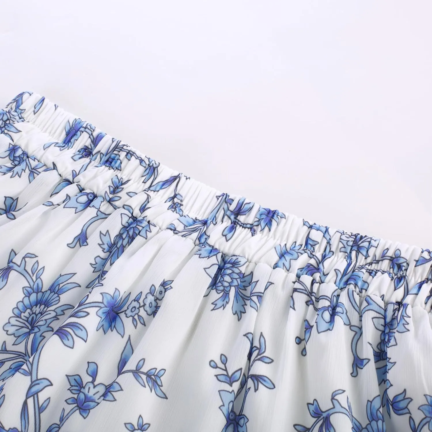 Scarlet Darkness Summer Skirts for Women Maxi Long Floral Skirt Flowy Tiered Renaissance Skirt