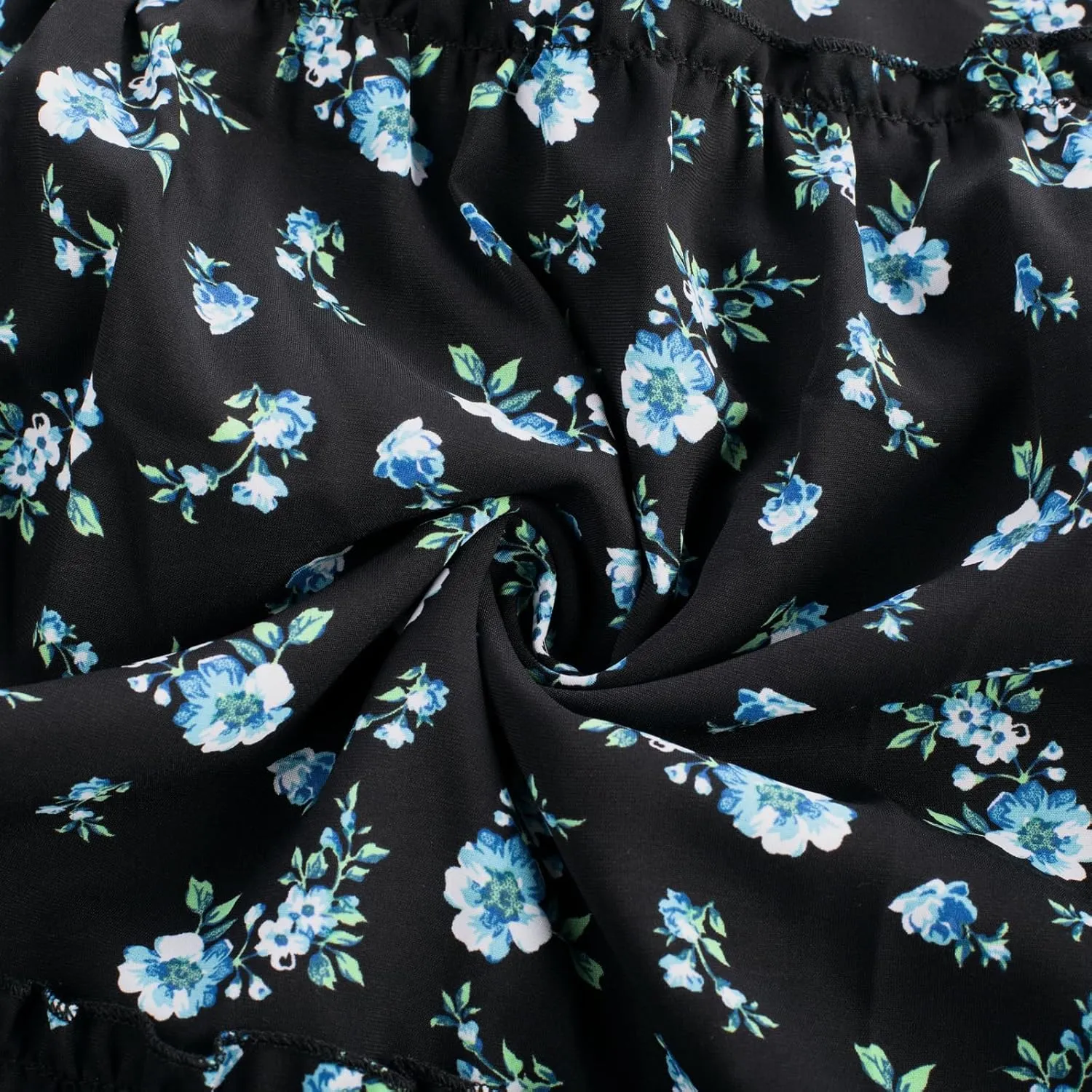 Scarlet Darkness Summer Skirts for Women Maxi Long Floral Skirt Flowy Tiered Renaissance Skirt