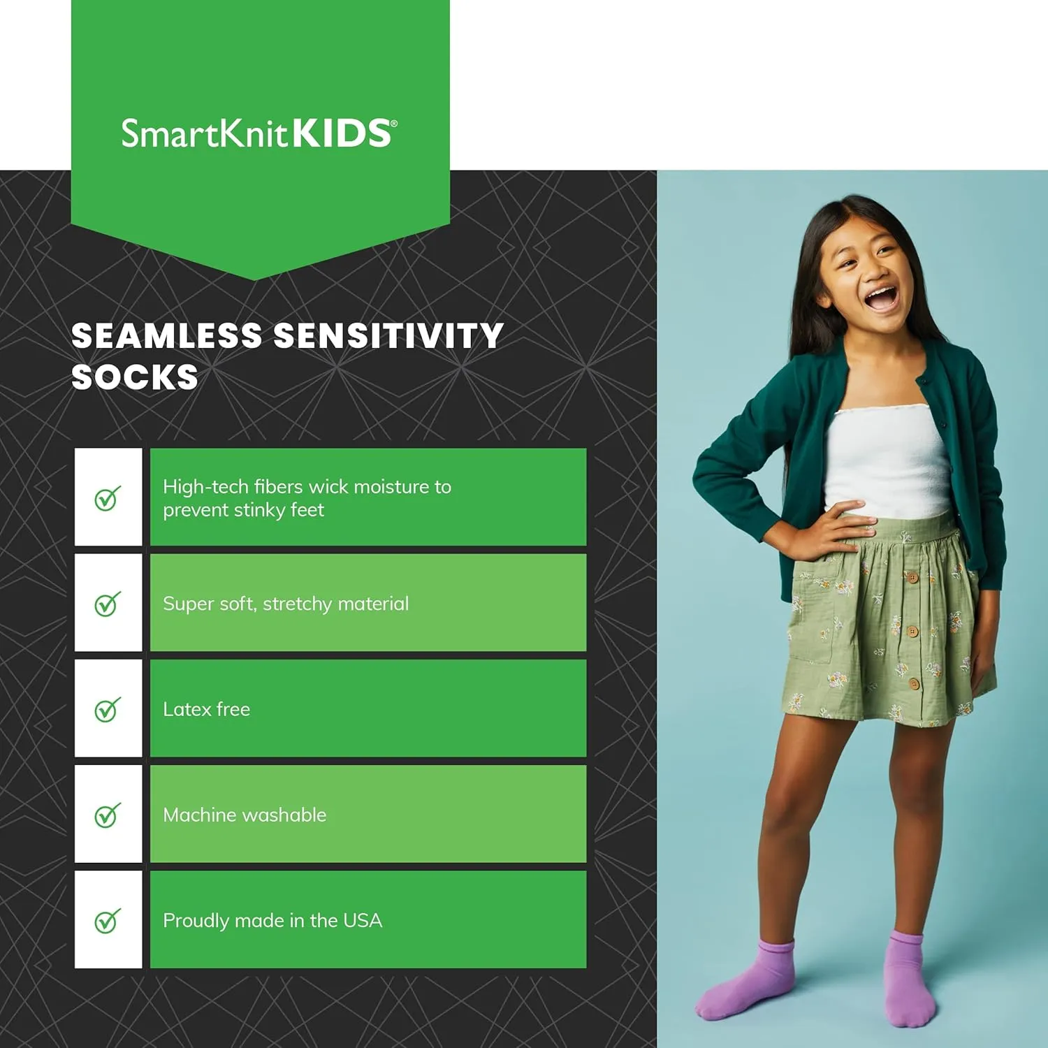 Seamless Sensitivity Socks 12 Pack - Made in USA