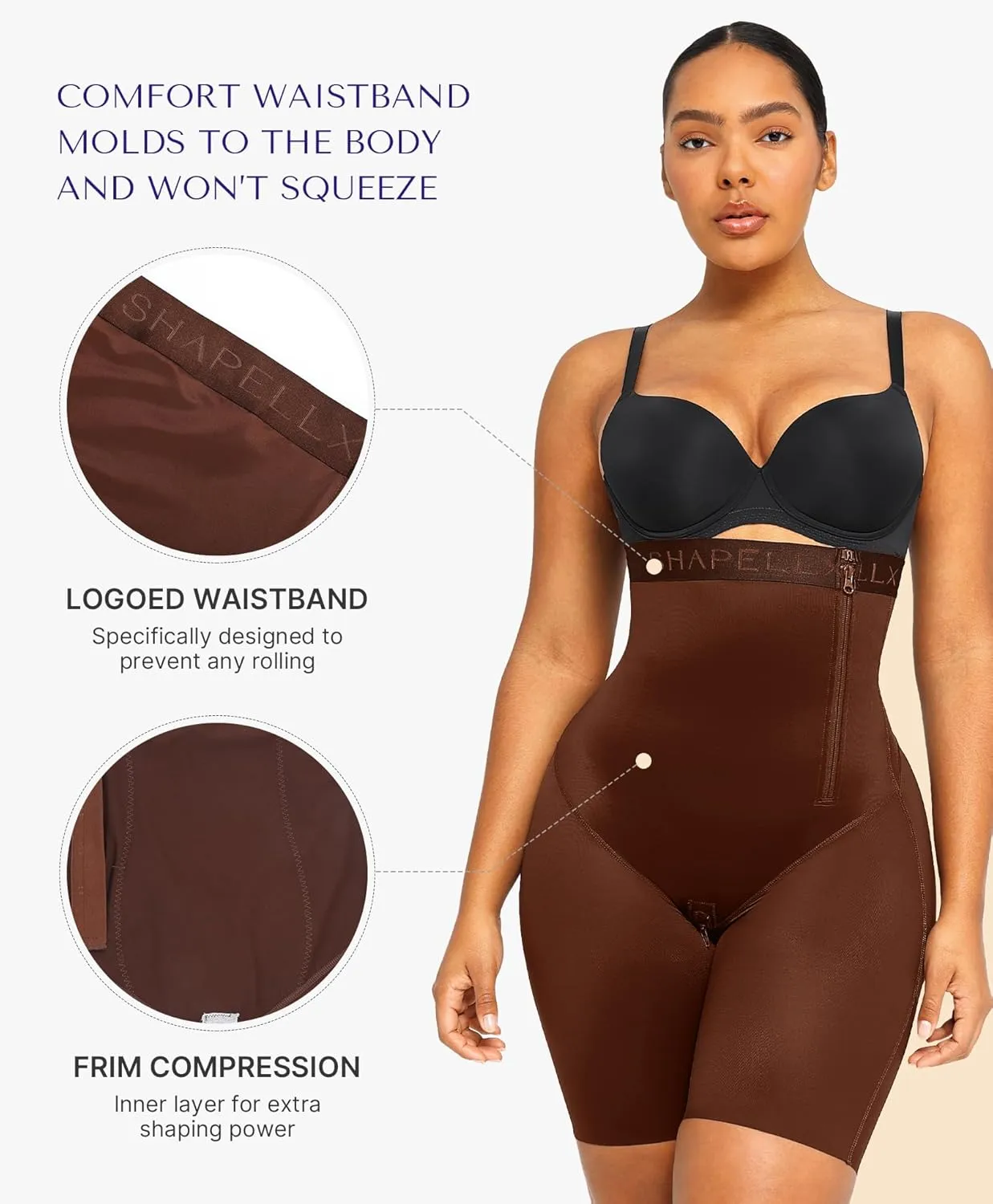 SHAPELLX Shapewear For Women Tummy Control High Waisted Body Shaper Shorts Butt Lifting Shapewear Higher Power Panties