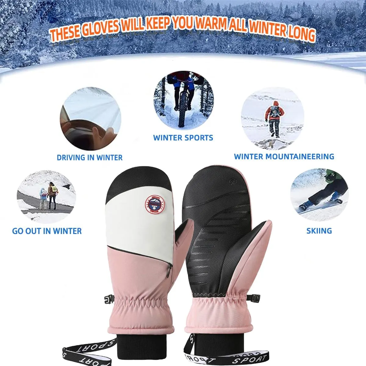 Ski Gloves Waterproof Touchscreen Breathable Warm Winter Snow Snowboard Glove for Cold Weather Gifts for Men Women -20℉ Windproof Anti-Slip Thermal Insulated Skiing