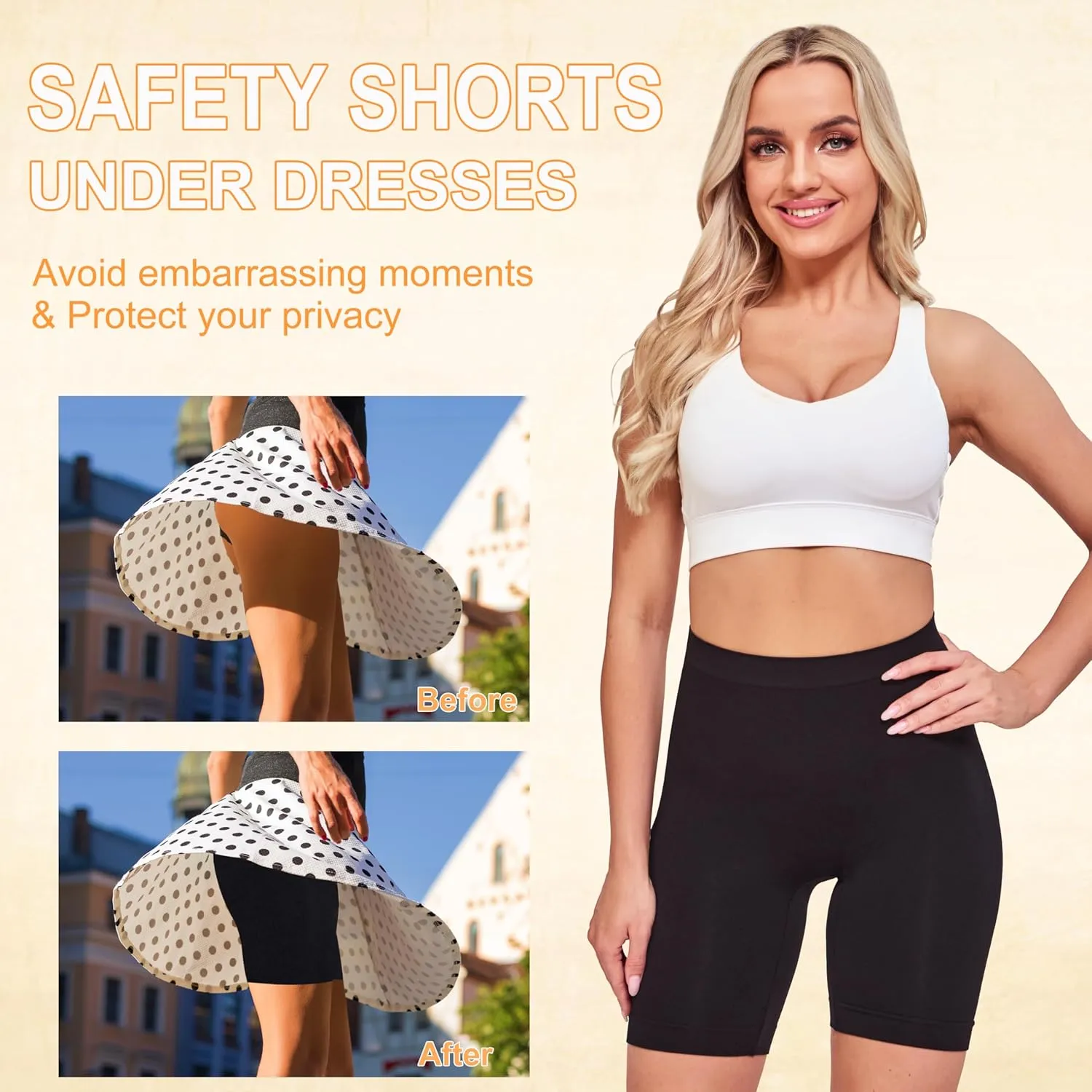 Slip Shorts for Women Under Dresses Anti Chafing Boyshorts Seamless Smooth Shorts for Yoga Bike Workout