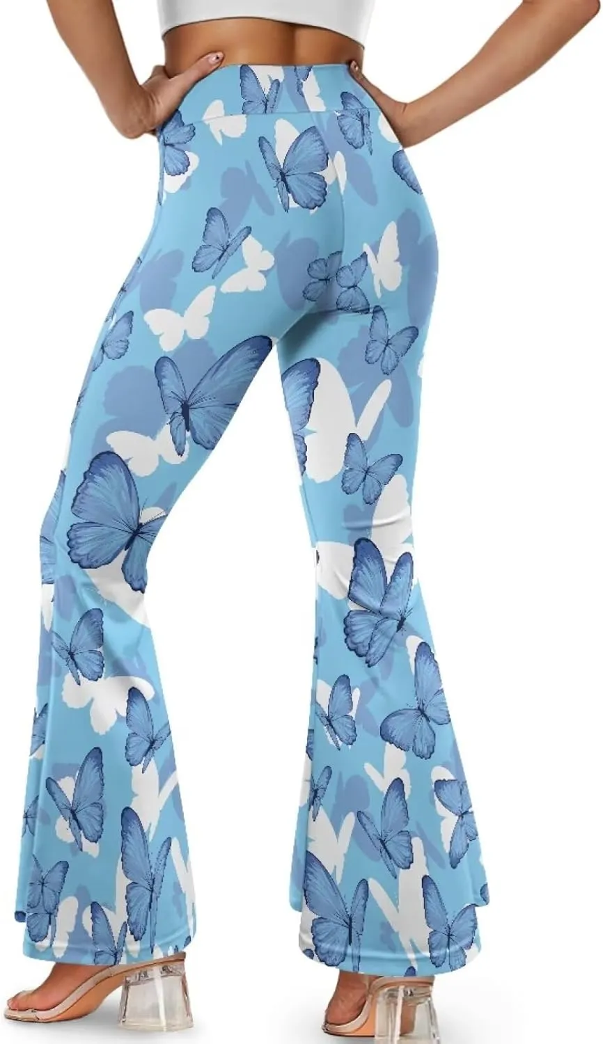 Slit Pants for Women Yoga Pants High Waist Flare Pants Yoga Leggings Elastic Waist Workout Pants Pilates Pants