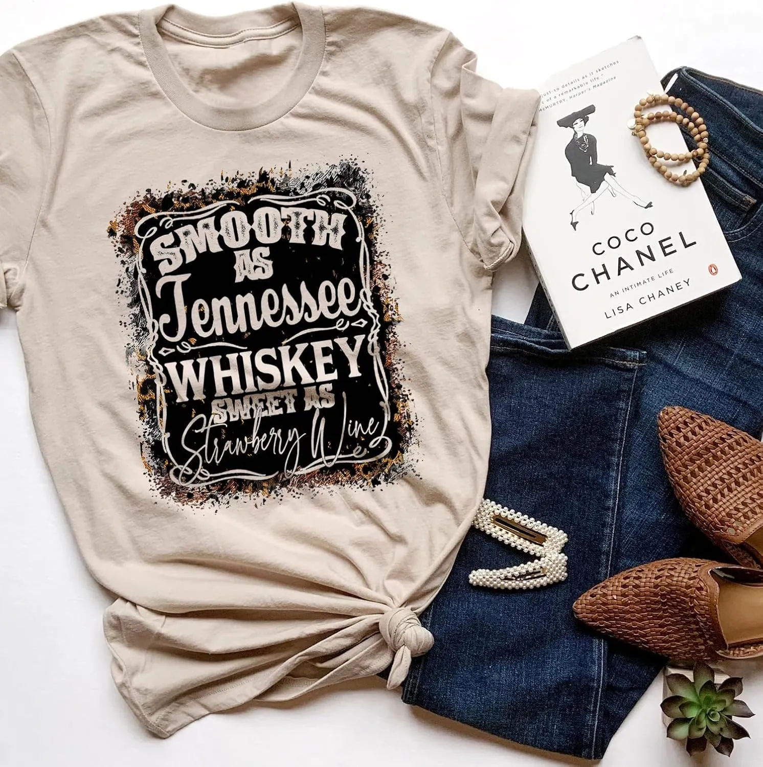 Smooth As Tennessee Women Vintage Country Shirts Nashville Country Concert T Shirt Summer Casual Retro Graphic Tees Top