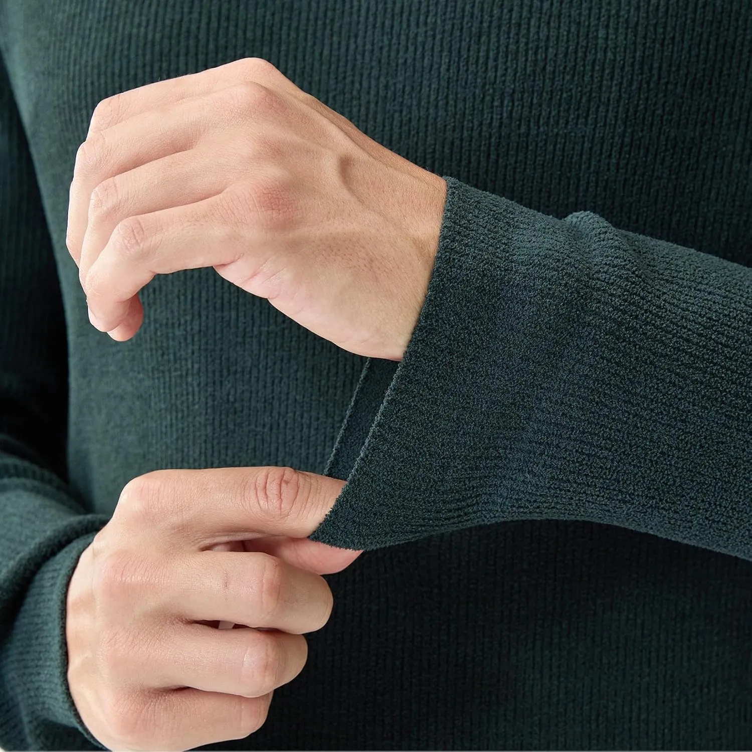 Soft Fluffy Sweaters for Men Pullover Crewneck Lightweight Warm Anti-Pilling