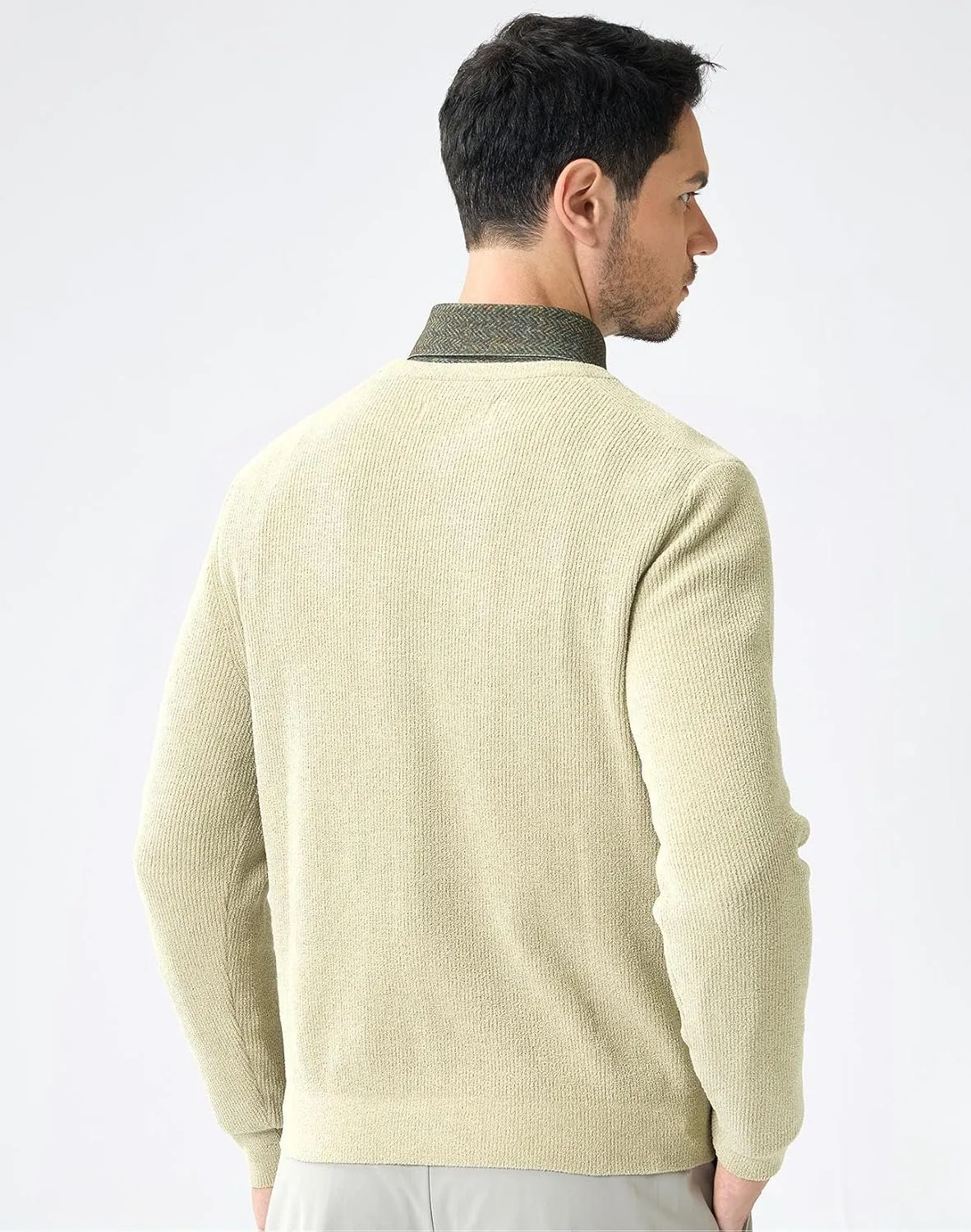 Soft Fluffy Sweaters for Men Pullover Crewneck Lightweight Warm Anti-Pilling