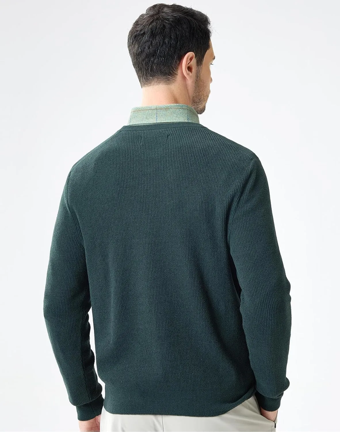 Soft Fluffy Sweaters for Men Pullover Crewneck Lightweight Warm Anti-Pilling