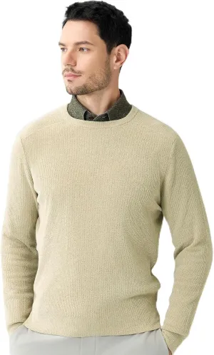 Soft Fluffy Sweaters for Men Pullover Crewneck Lightweight Warm Anti-Pilling