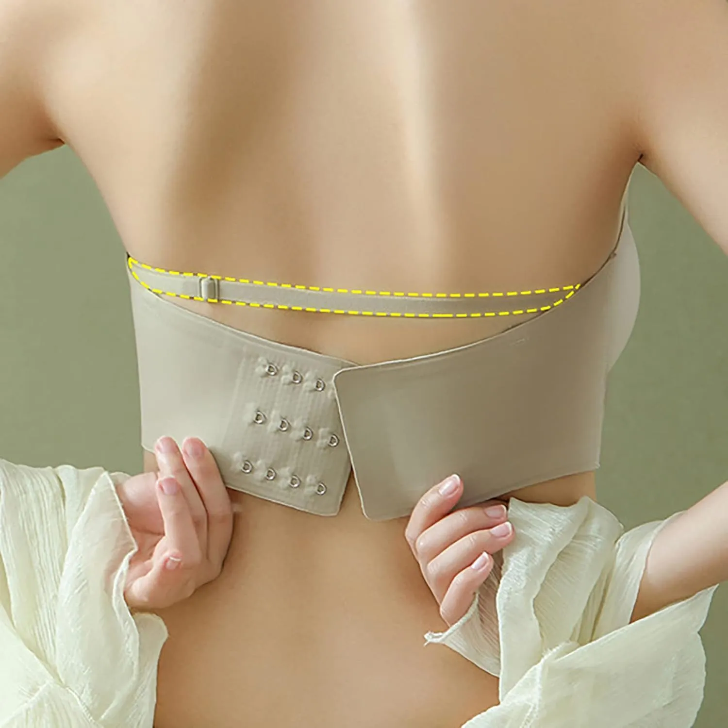 Strapless Bra for Women Smooth Push up Bras Lift Wireless Underwear Non Slip Silicone Bandeau Bralette Tube Top