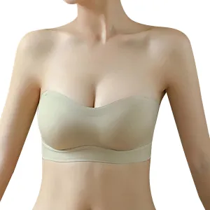Strapless Bra for Women Smooth Push up Bras Lift Wireless Underwear Non Slip Silicone Bandeau Bralette Tube Top