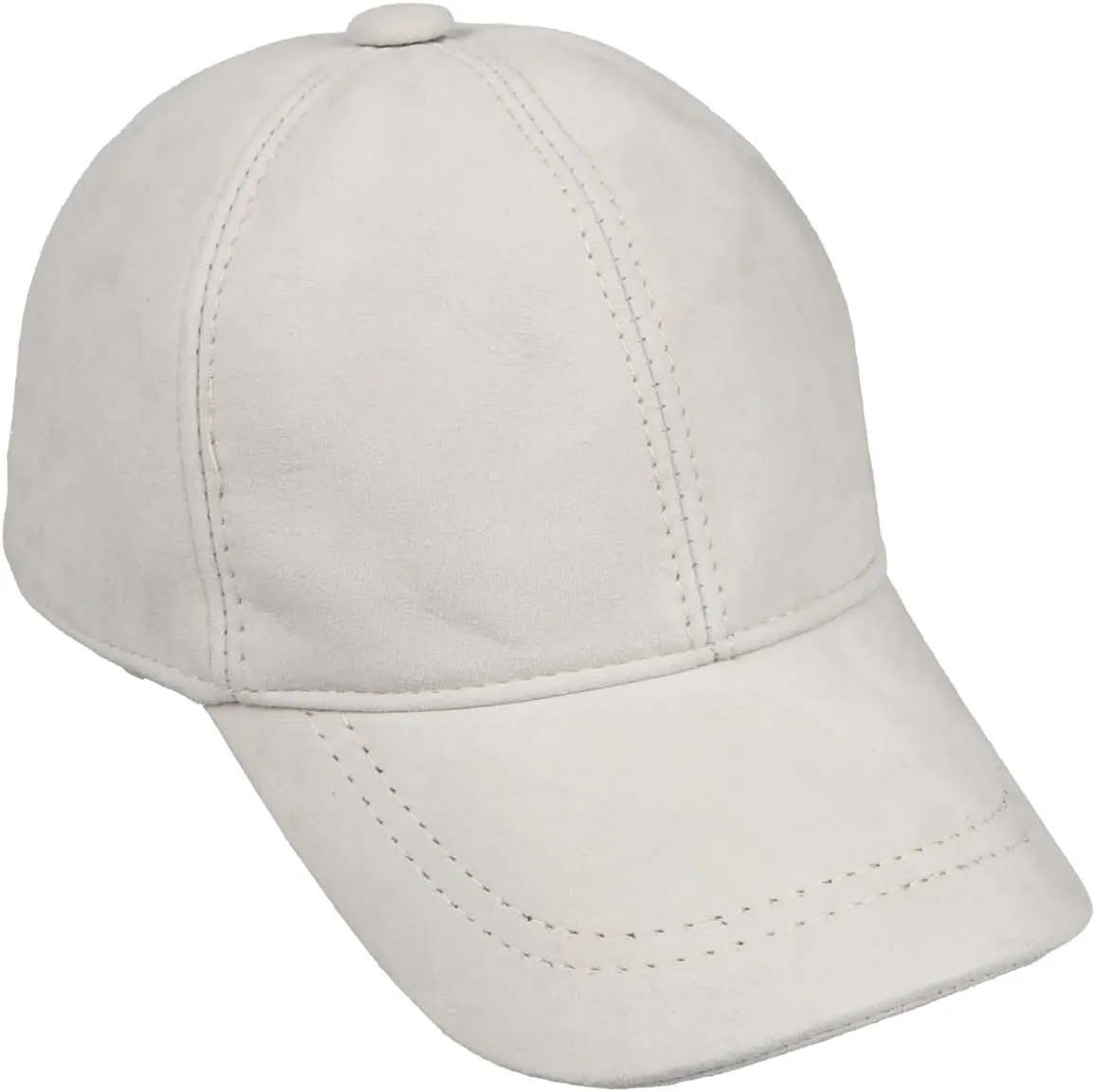 Suede Leather Unisex Baseball Cap