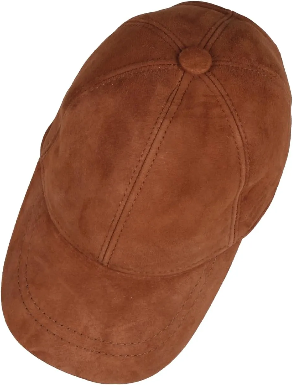 Suede Leather Unisex Baseball Cap