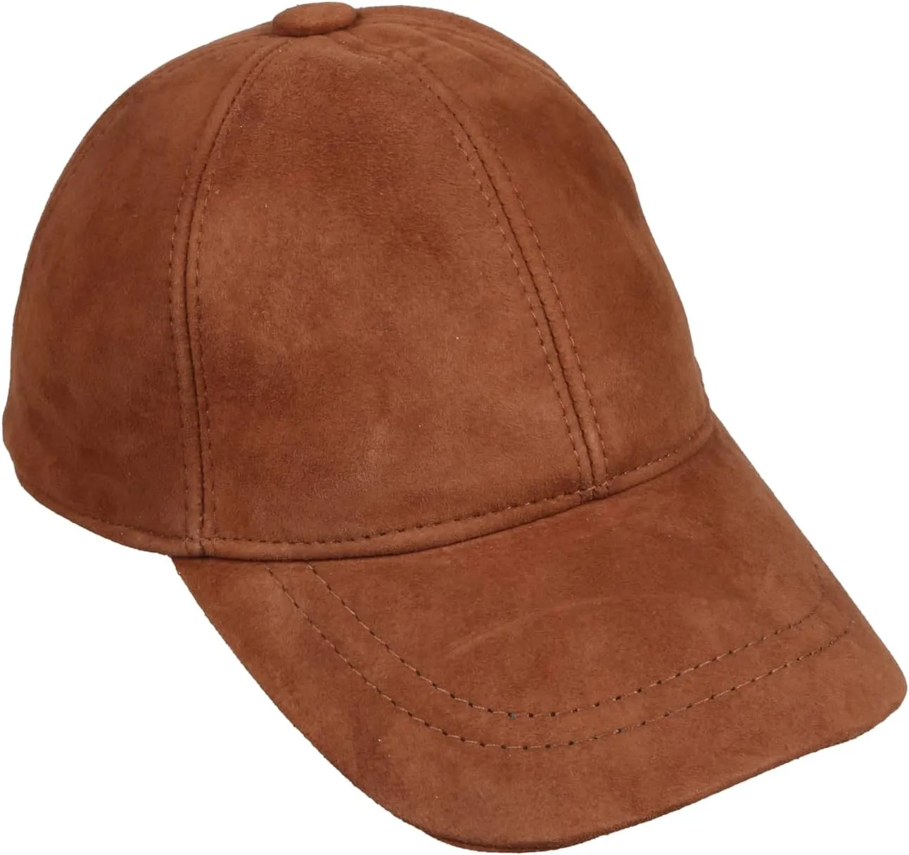 Suede Leather Unisex Baseball Cap