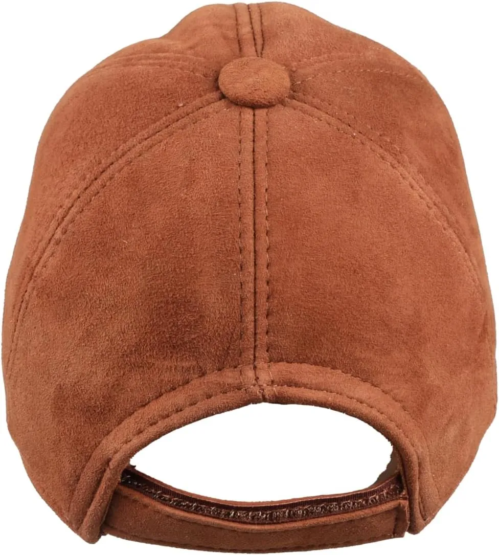 Suede Leather Unisex Baseball Cap