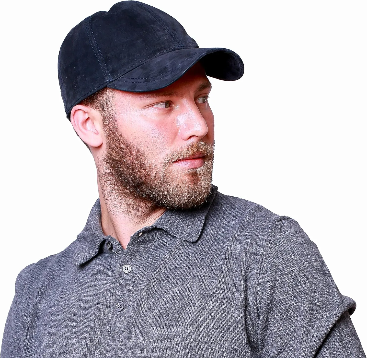 Suede Leather Unisex Baseball Cap