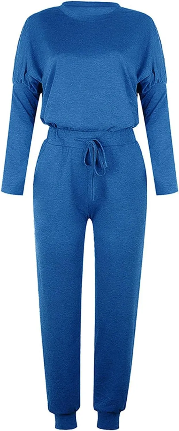 Sweatsuits Women 2 Piece Outfit Crewneck Long Sleeve Track Suits Workout Drawstring Jogger Sets 2024 Fall Lounge Sets