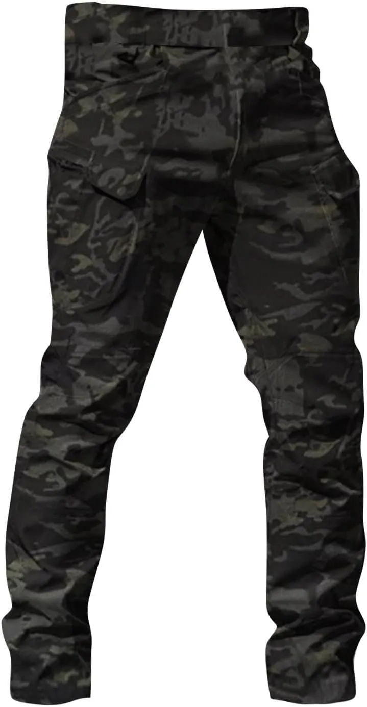 Tactical Pants for Men Waterproof Cargo Pants Multi Pockets Stretch Ripstop Combat Pants Outdoor Hiking Pants Work Pants