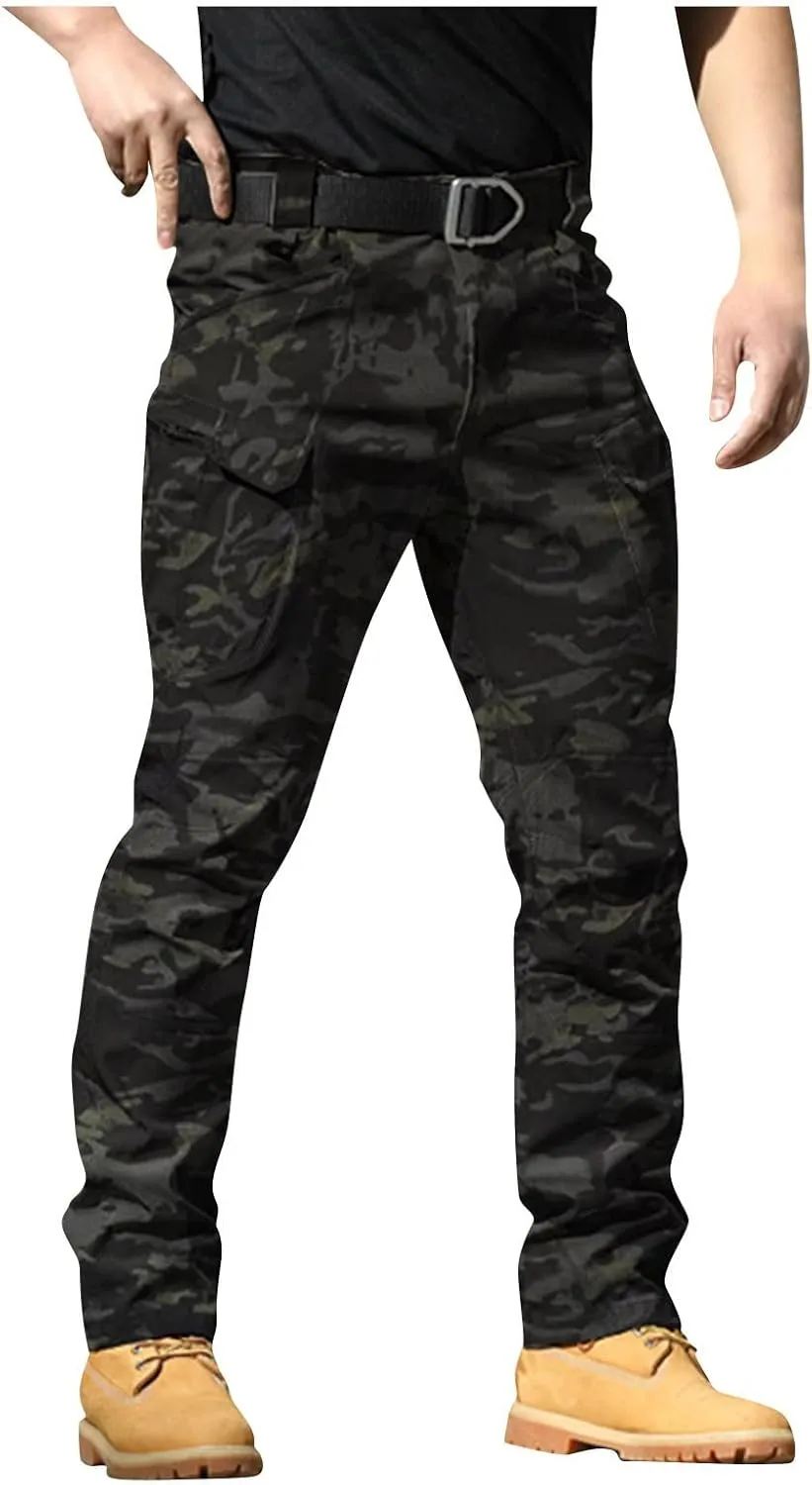 Tactical Pants for Men Waterproof Cargo Pants Multi Pockets Stretch Ripstop Combat Pants Outdoor Hiking Pants Work Pants