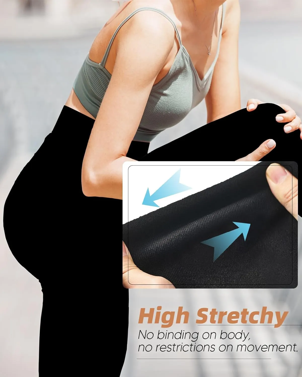 Thick High Waist Tummy Control Leggings, Buttery Smooth Seamless Workout Leggings for Women, Black