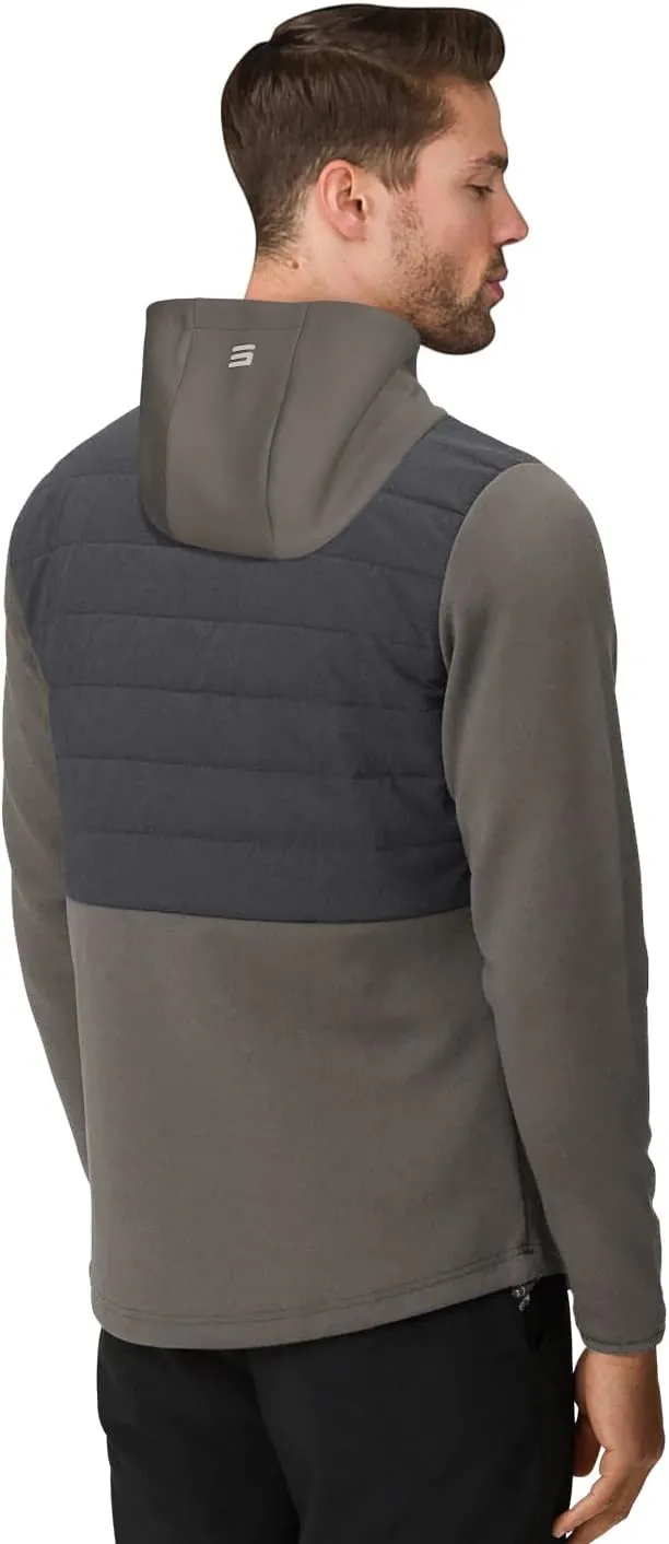 Three Sixty Six Men's Full Zip Sweatshirt Hoodie - Lightweight and Stretchy Zipper Hoodie Jacket