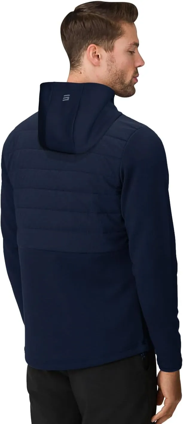 Three Sixty Six Men's Full Zip Sweatshirt Hoodie - Lightweight and Stretchy Zipper Hoodie Jacket