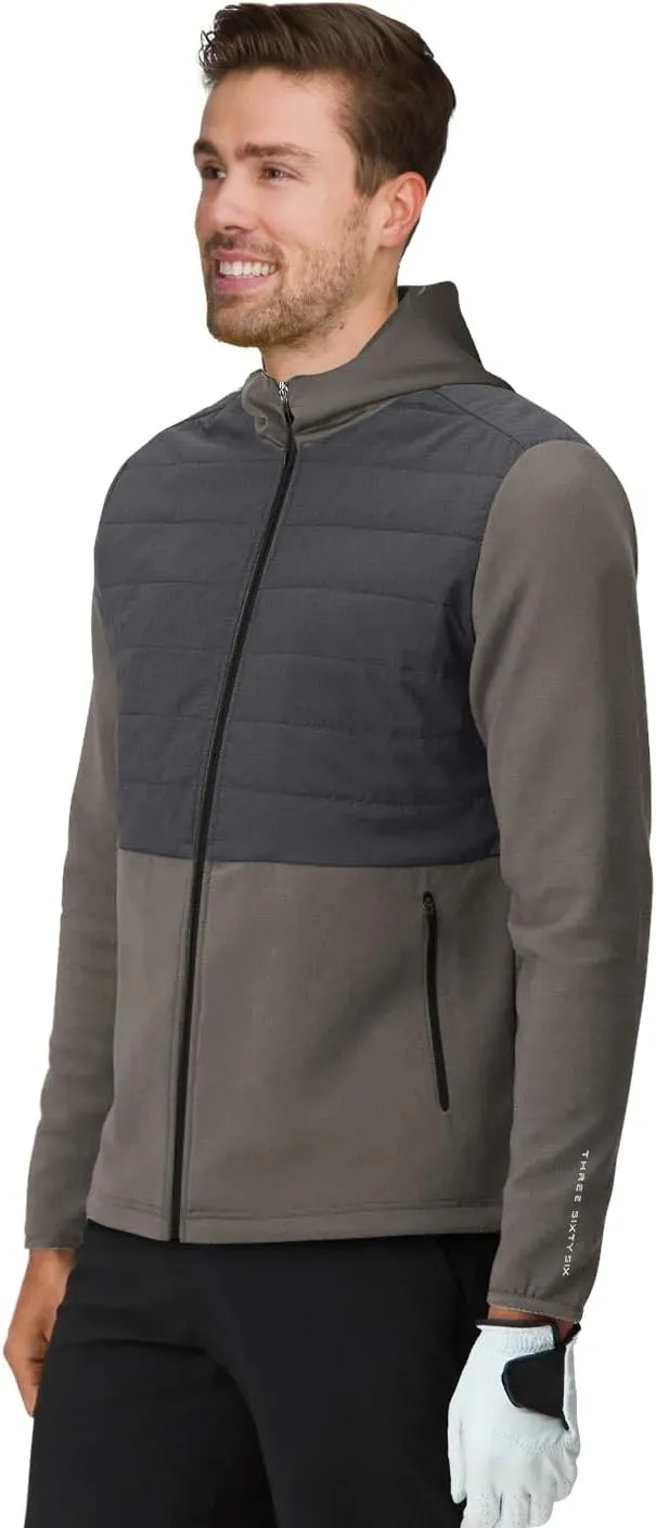 Three Sixty Six Men's Full Zip Sweatshirt Hoodie - Lightweight and Stretchy Zipper Hoodie Jacket