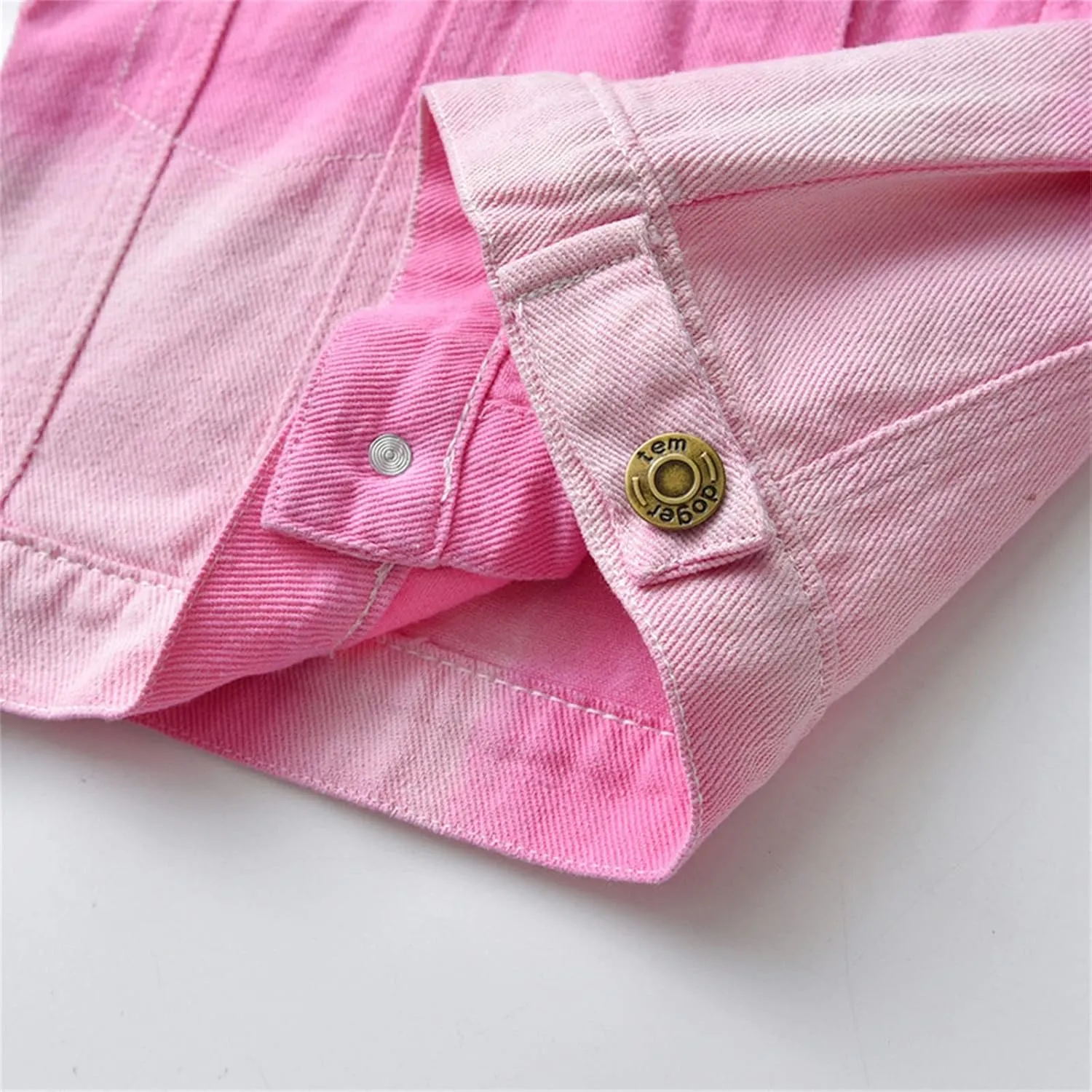 Toddler Baby Boys Girls Denim Jackets Button Down Trucker Jeans Top with Pockets Long Sleeve Jeans