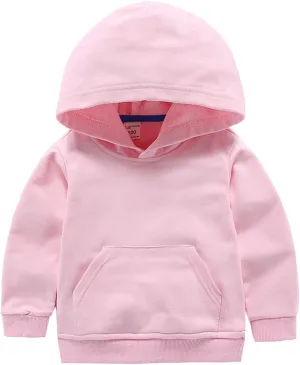 Toddler Boys Solid Hoodie Sweatshirt Kids Long Sleeve Pullover Casual Athletic Tops Child Fashion Tops with Pocket
