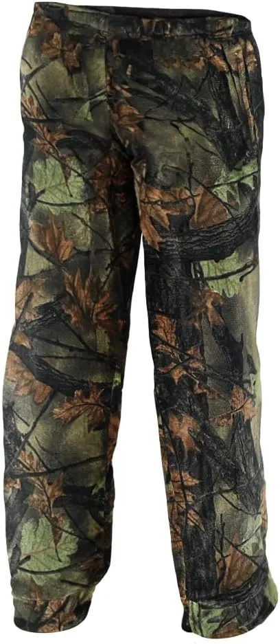 TrailCrest by Treel Men's Open Bottom Sleep & Lounge Plush Coral Fleece Pajama Pants
