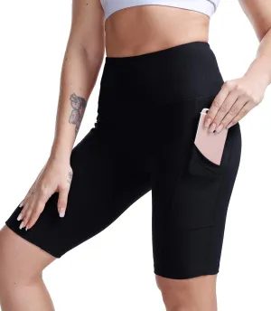 TYUIO High Waisted Yoga Shorts for Women Tummy Control Workout Running Biker Shorts