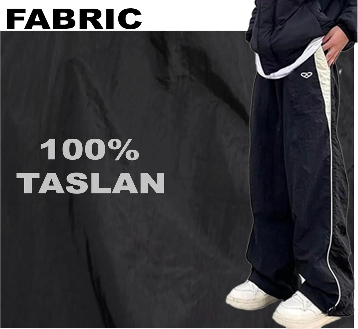 Unisex Y2k Sweatpants Vintage Baggy Pants Hip Hop Track Pants Y2k Parachute Pants for Men and Woman