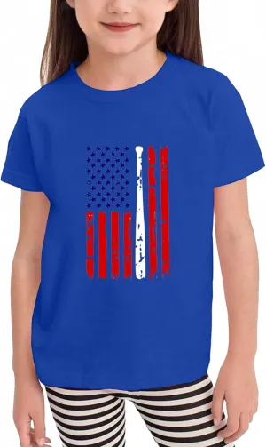 USA Shirt for Kids Summer Boys Shirts Short Sleeve USA Star Stripes Tops Holiday Blouses Girls Tees 1-12 Years