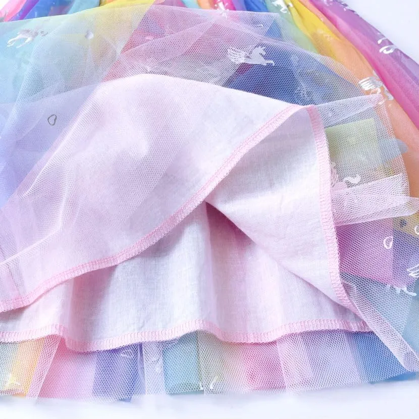 VIKITA Girls Dresses Summer Party Pink Tutu Dress for 2-12 Years Kids