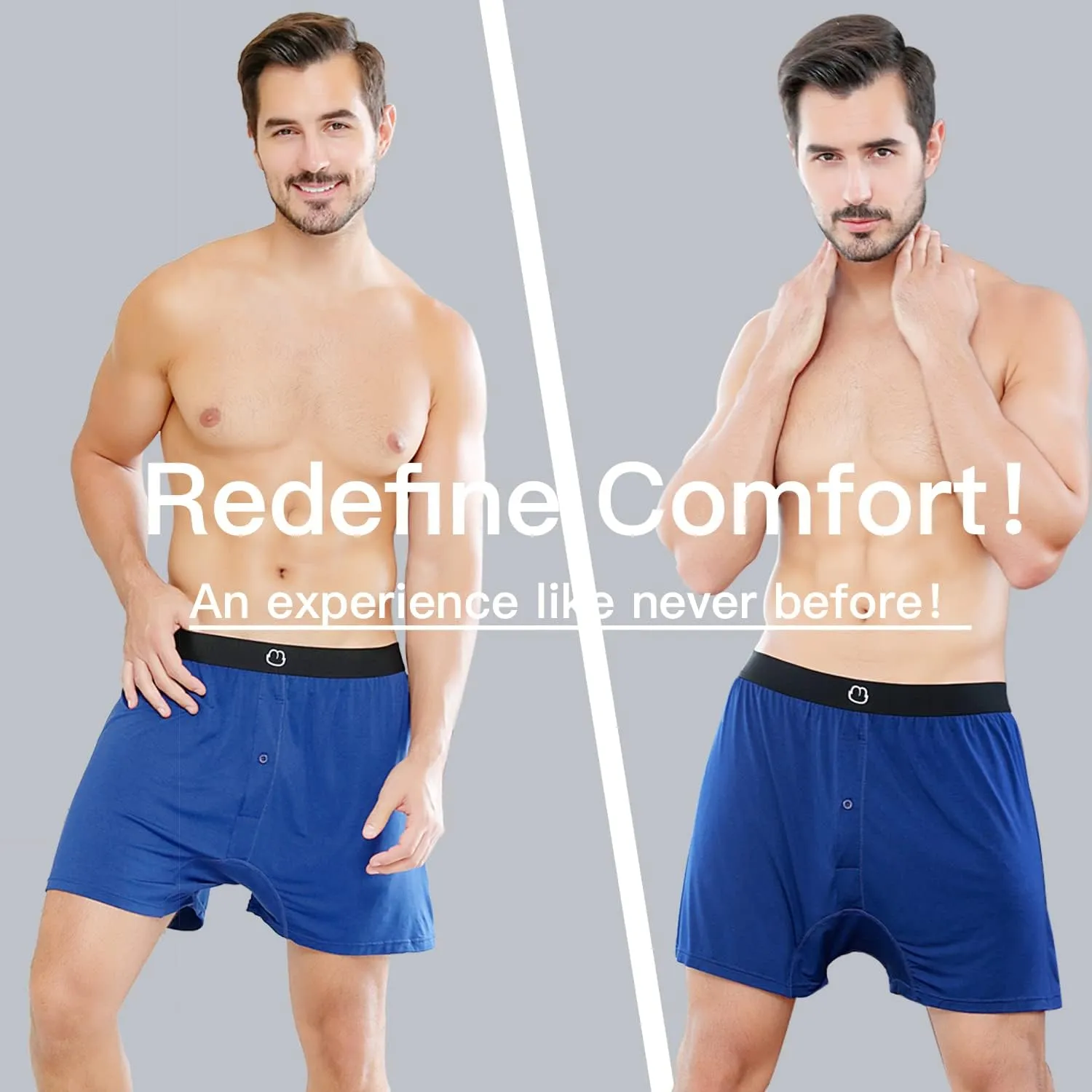 Viscose from Bamboo Mens Boxers for Men Underwear Shorts - Soft Loose Comfortable Breathable