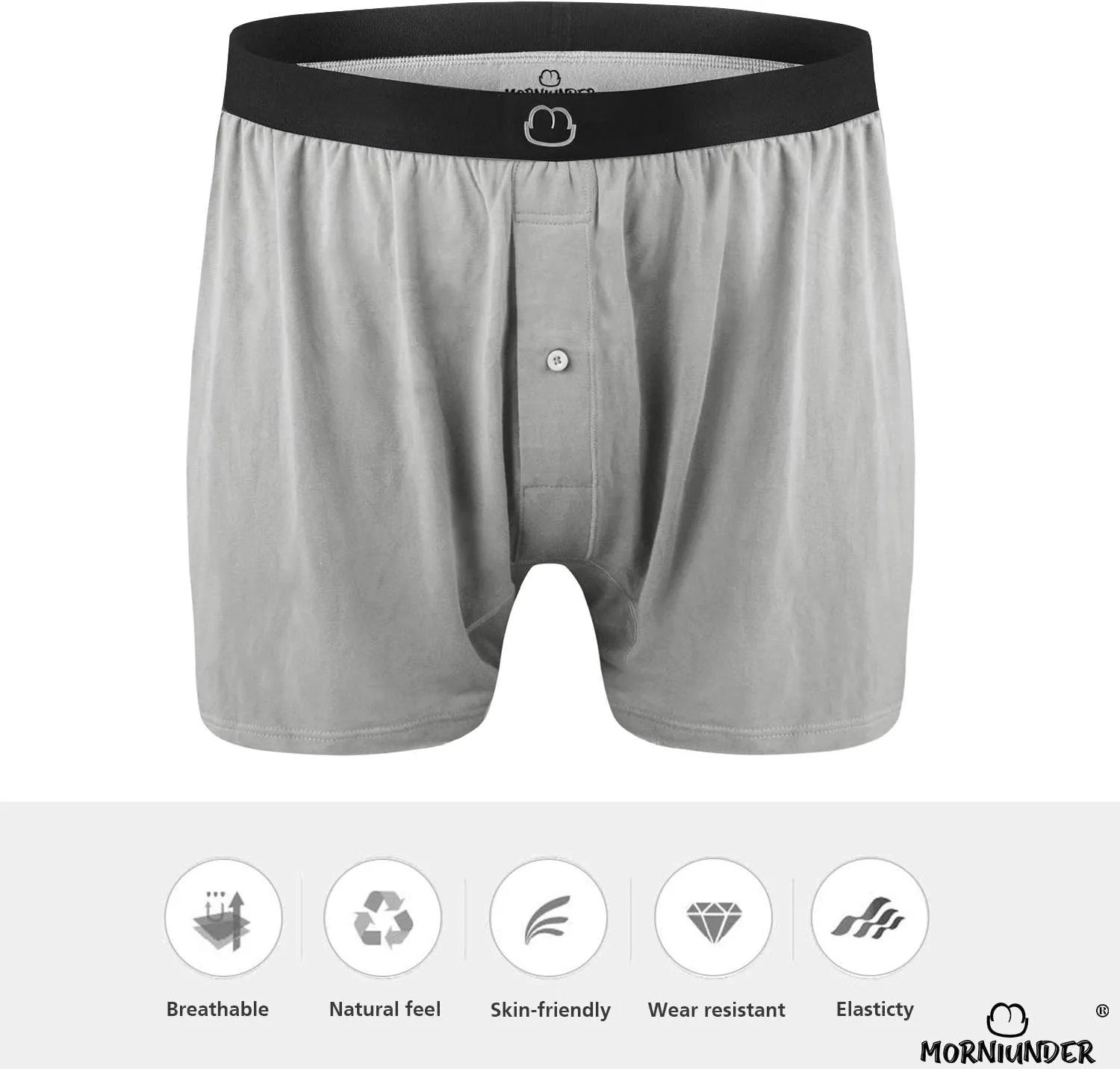Viscose from Bamboo Mens Boxers for Men Underwear Shorts - Soft Loose Comfortable Breathable