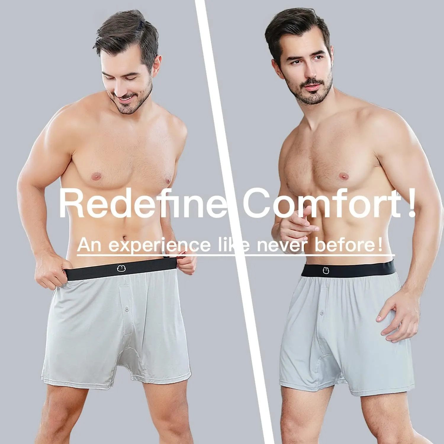 Viscose from Bamboo Mens Boxers for Men Underwear Shorts - Soft Loose Comfortable Breathable