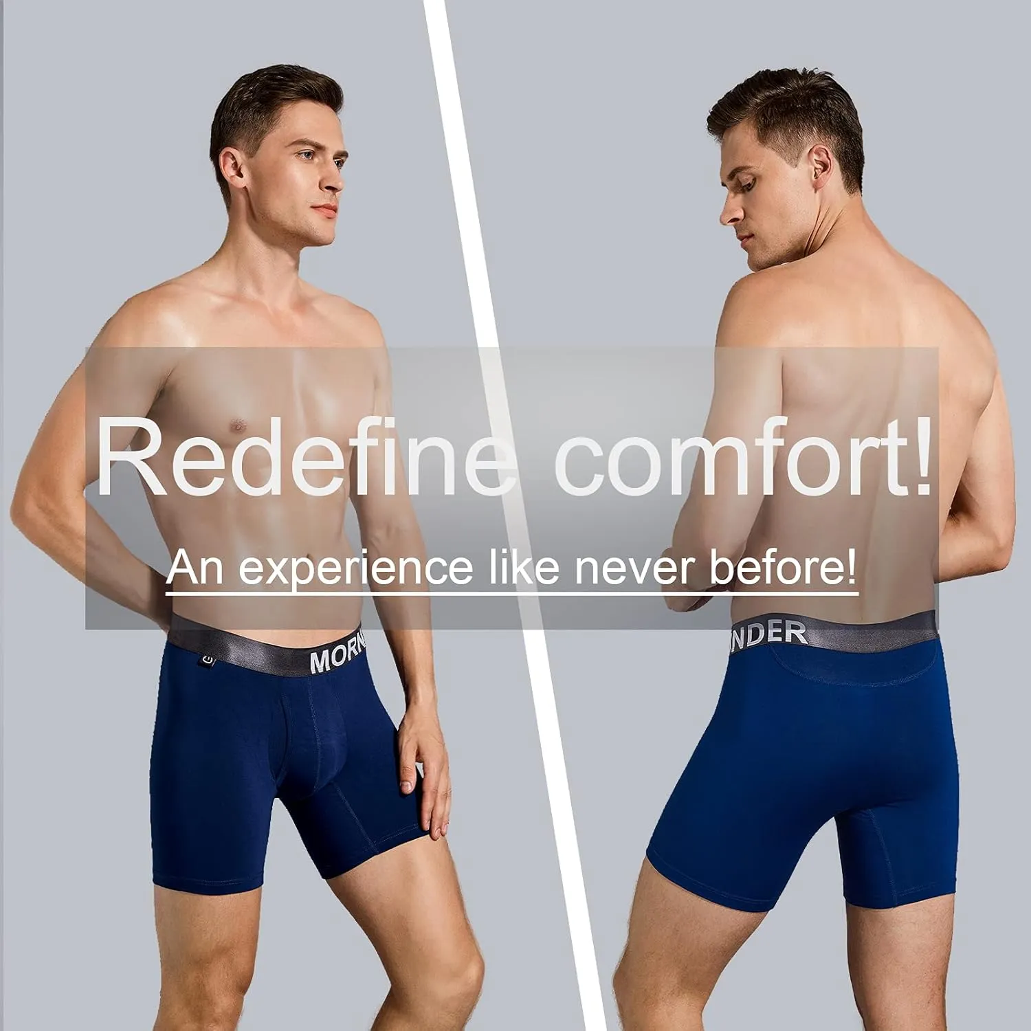 Viscose from Bamboo Mens Boxers for Men Underwear Shorts - Soft Loose Comfortable Breathable