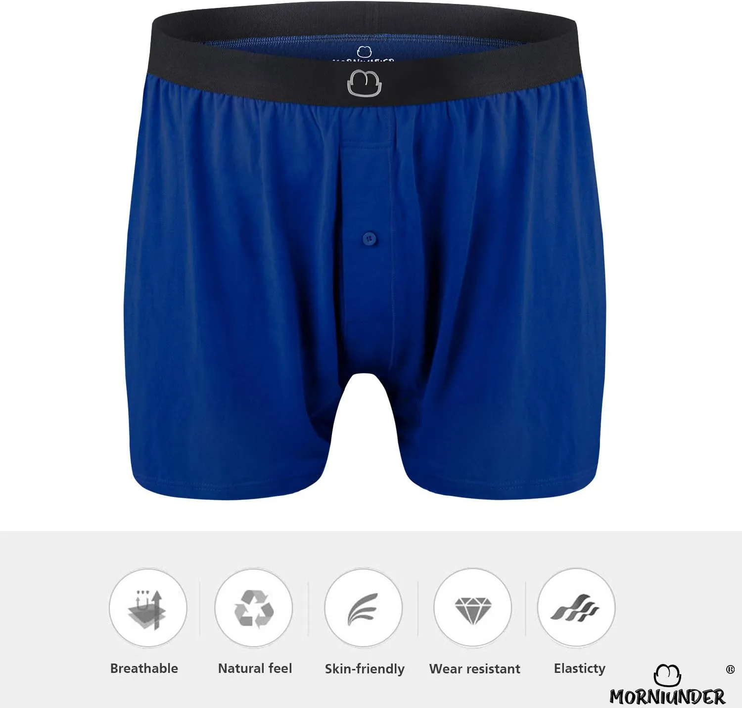 Viscose from Bamboo Mens Boxers for Men Underwear Shorts - Soft Loose Comfortable Breathable