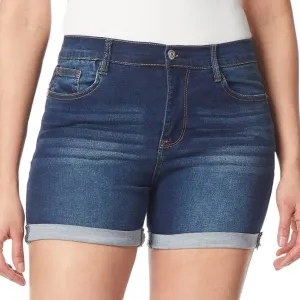 WallFlower Women's Irresistible Denim Shorts High-Rise Insta Soft Juniors (Standard and Plus)