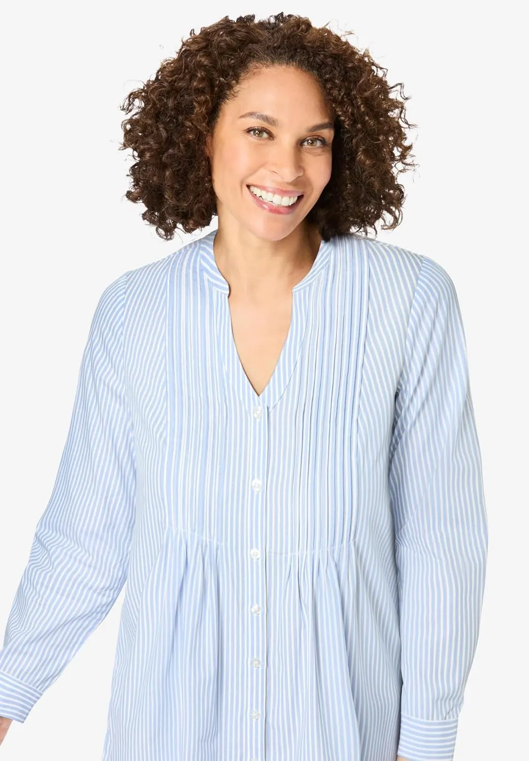 Woman Within Women's Plus Size Perfect Pintuck Tunic