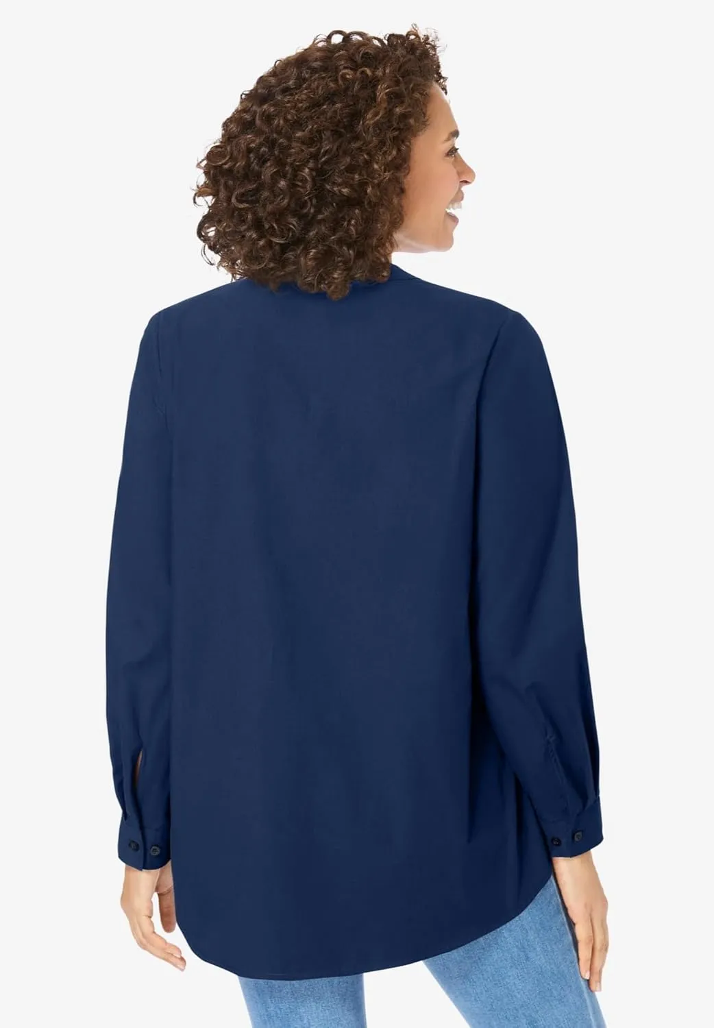 Woman Within Women's Plus Size Perfect Pintuck Tunic