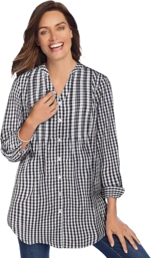 Woman Within Women's Plus Size Perfect Pintuck Tunic