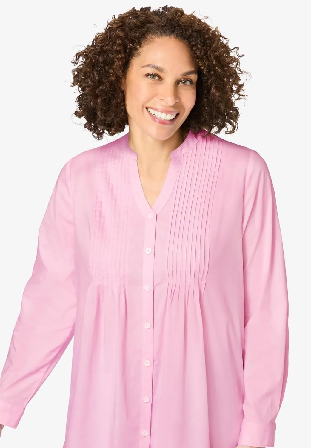 Woman Within Women's Plus Size Perfect Pintuck Tunic