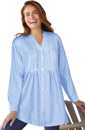 Woman Within Women's Plus Size Perfect Pintuck Tunic