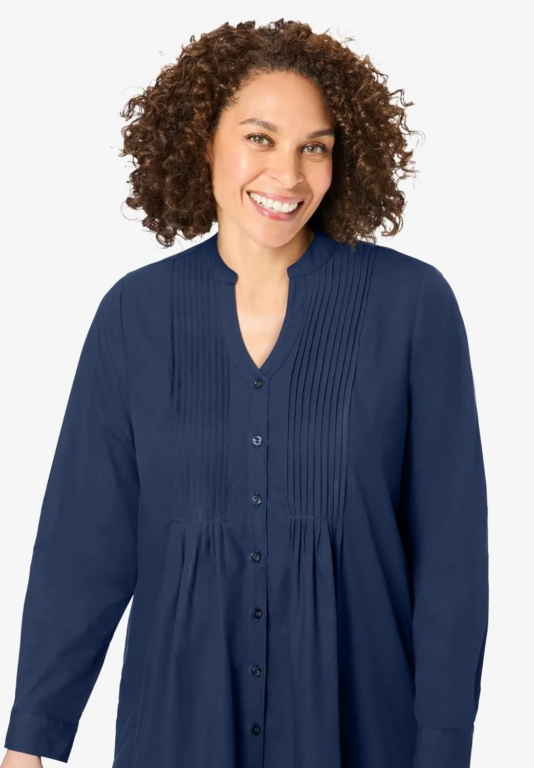 Woman Within Women's Plus Size Perfect Pintuck Tunic