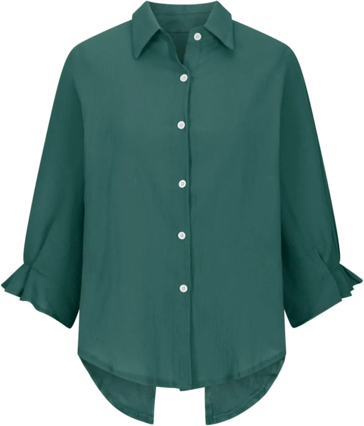 Womens Button Down Shirt Cotton Linen Lapel Tops Spring Summer Going Out Blouse 2025 Dressy Casual Loose Fit T Shirt
