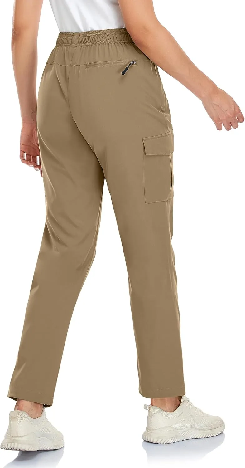 Women's Cargo Hiking Pants Camping Fishing Drift Quick Dry Water Resistant UPF50  Workout Travel Pants 5 Zip Pockets