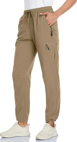 Women's Cargo Hiking Pants Camping Fishing Drift Quick Dry Water Resistant UPF50  Workout Travel Pants 5 Zip Pockets