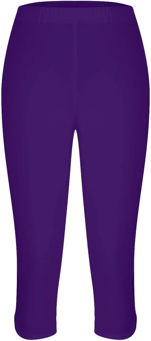 Womens Casual Cropped Leggings Seamless Smooth Stretchy Yoga Pants High Waisted Butt Lifting Tights Beach Sweatpants