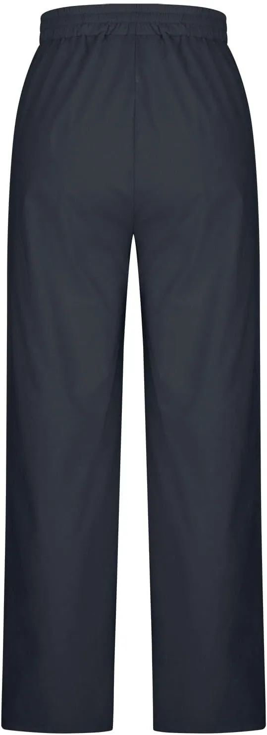 Women's Casual Linen Pants Summer Wide Leg Pants Drawstring Waist Lounge Pants Comfy Loose Pants Flowy Palazzo Pants